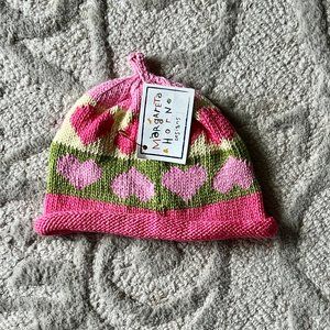 Margareta Horn Knitted Baby Hat Size 6-9 Months